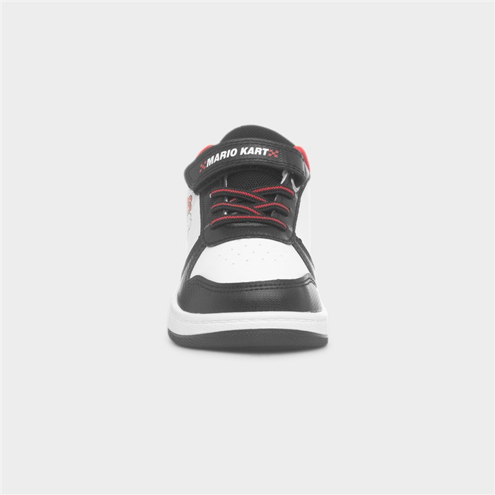 Kids White Easy Fasten Trainer