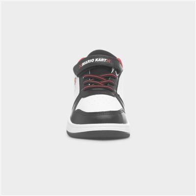 Kids White Easy Fasten Trainer