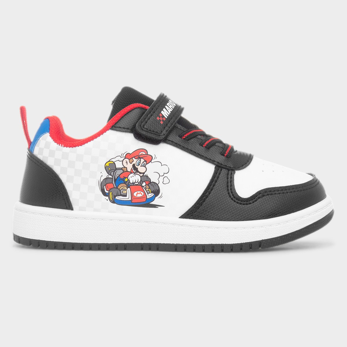 Kids White Easy Fasten Trainer