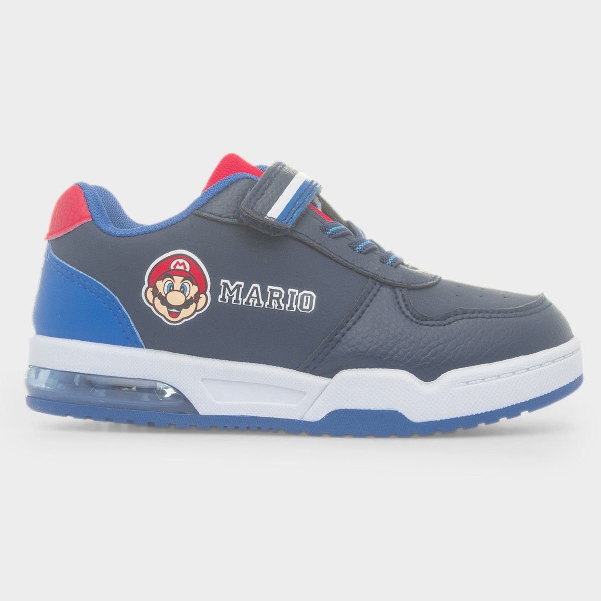 Kids Navy Light Up Easy Fasten Trainer