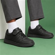 XL Kids' Black Easy Fasten Flat Trainer (Click For Details)
