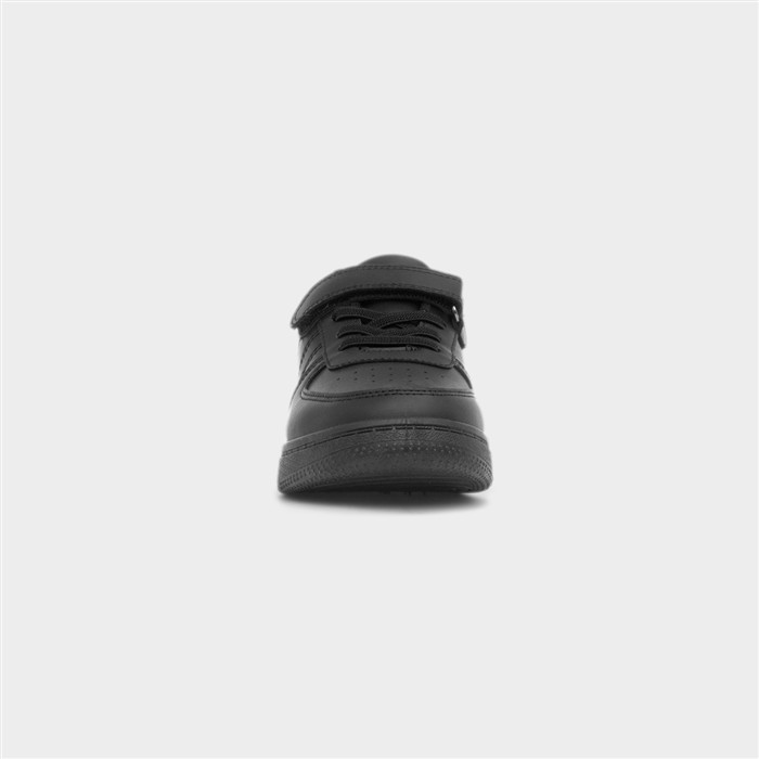 Kids' Black Easy Fasten Flat Trainer
