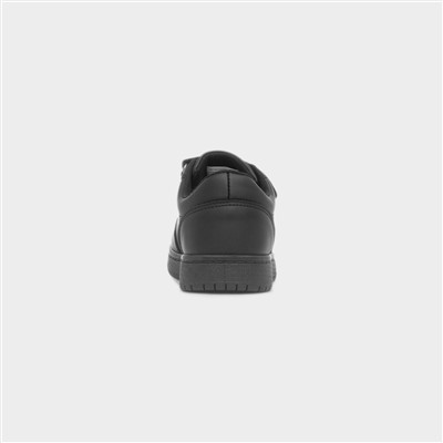 Kids' Black Easy Fasten Flat Trainer