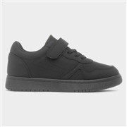 XL Kids Black Easy Fasten Flat Trainer (Click For Details)