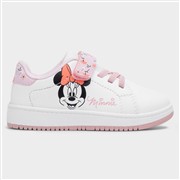 Minnie Mouse Kids White Floral Easy Fasten Trainer (Click For Details)