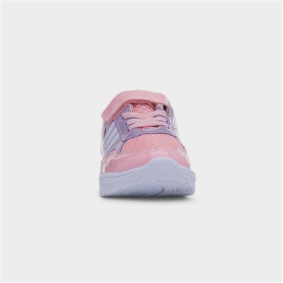 Kids Pink & Lilac Light Up Trainer
