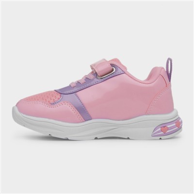 Kids Pink & Lilac Light Up Trainer