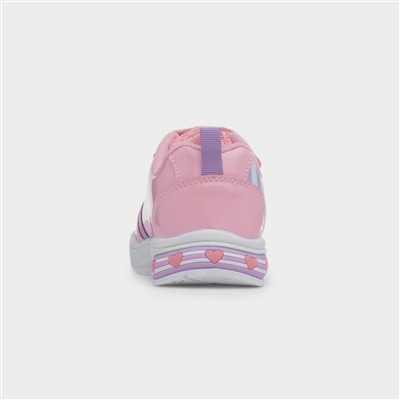 Kids Pink & Lilac Light Up Trainer