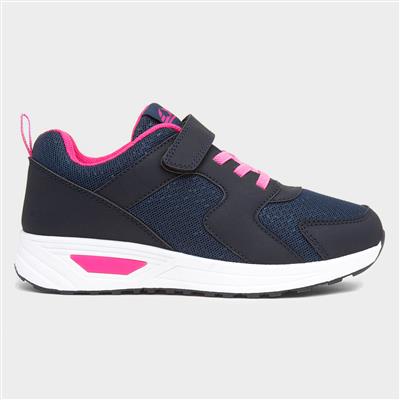 Yuan Kids Navy Easy Fasten Trainer