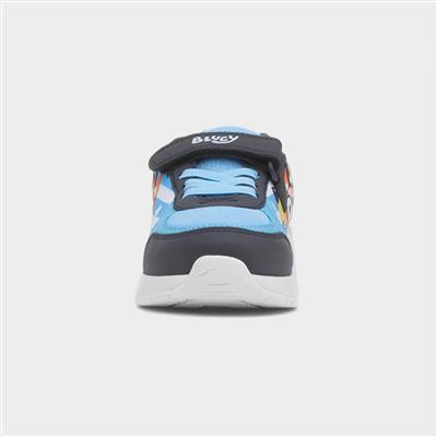 Stripe Kids Blue Easy Fasten Trainer