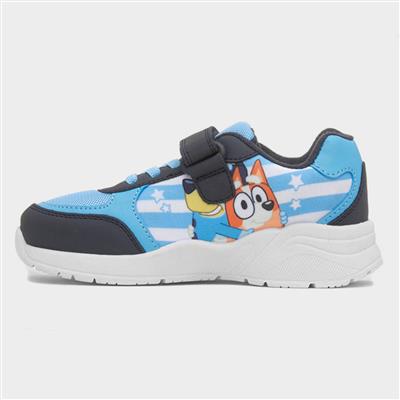 Stripe Kids Blue Easy Fasten Trainer