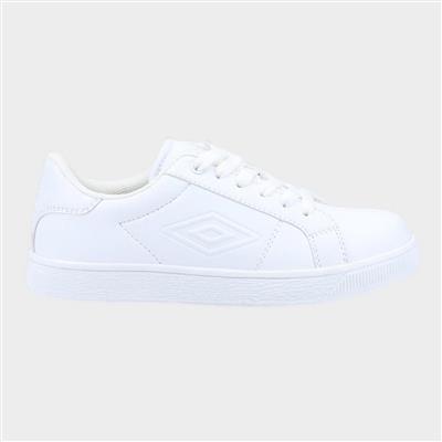 Medway V Jnr Kids White Lace Up Shoe