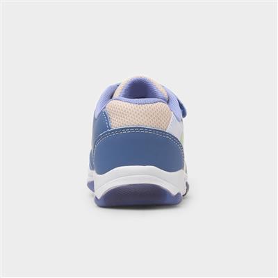 Kids Blue Easy Fasten Light Up Trainers