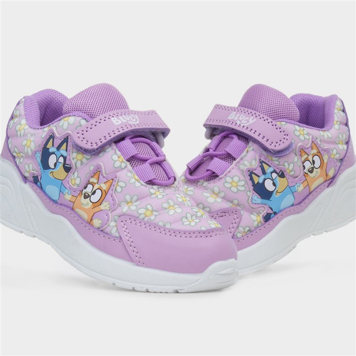 Flowers Kids Purple Easy Fasten Trainer