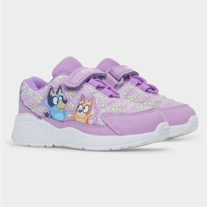 Flowers Kids Purple Easy Fasten Trainer