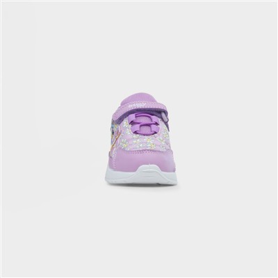 Flowers Kids Purple Easy Fasten Trainer