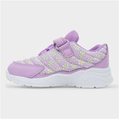 Flowers Kids Purple Easy Fasten Trainer