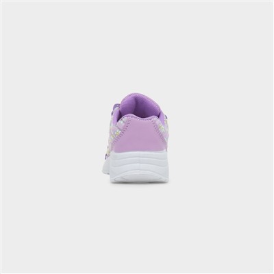 Flowers Kids Purple Easy Fasten Trainer