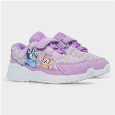 Flowers Kids Purple Easy Fasten Trainer