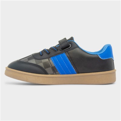 Sina Kids Blue & Black Trainer
