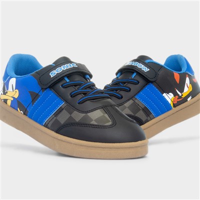 Sina Kids Blue & Black Trainer