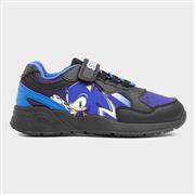 Sonic The Hedgehog Kids Black Easy Fasten Trainers (Click For Details)