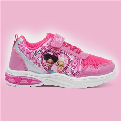 Kids Fuchsia Light Up Easy Fasten Trainer