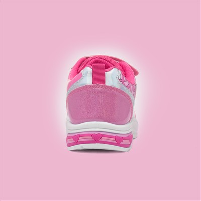 Kids Fuchsia Light Up Easy Fasten Trainer