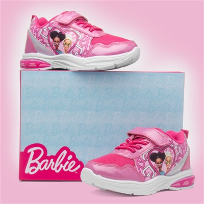 Kids Fuchsia Light Up Easy Fasten Trainer