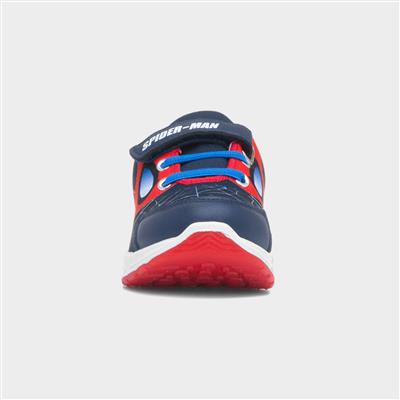 Kids Navy Light Up Easy Fasten Trainer