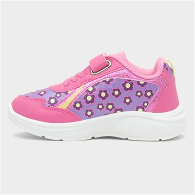 Kids Fuchsia Light Up Trainer