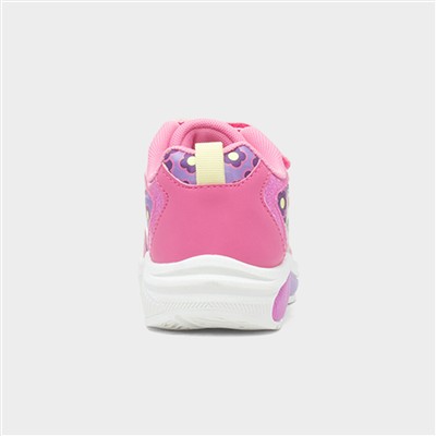 Kids Fuchsia Light Up Trainer