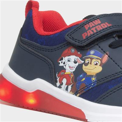 Kids Blue Easy Fasten Light Up Trainer