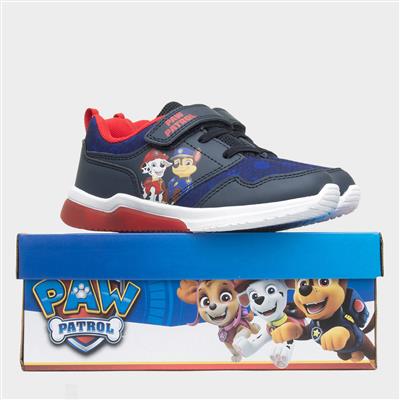 Kids Blue Easy Fasten Light Up Trainer