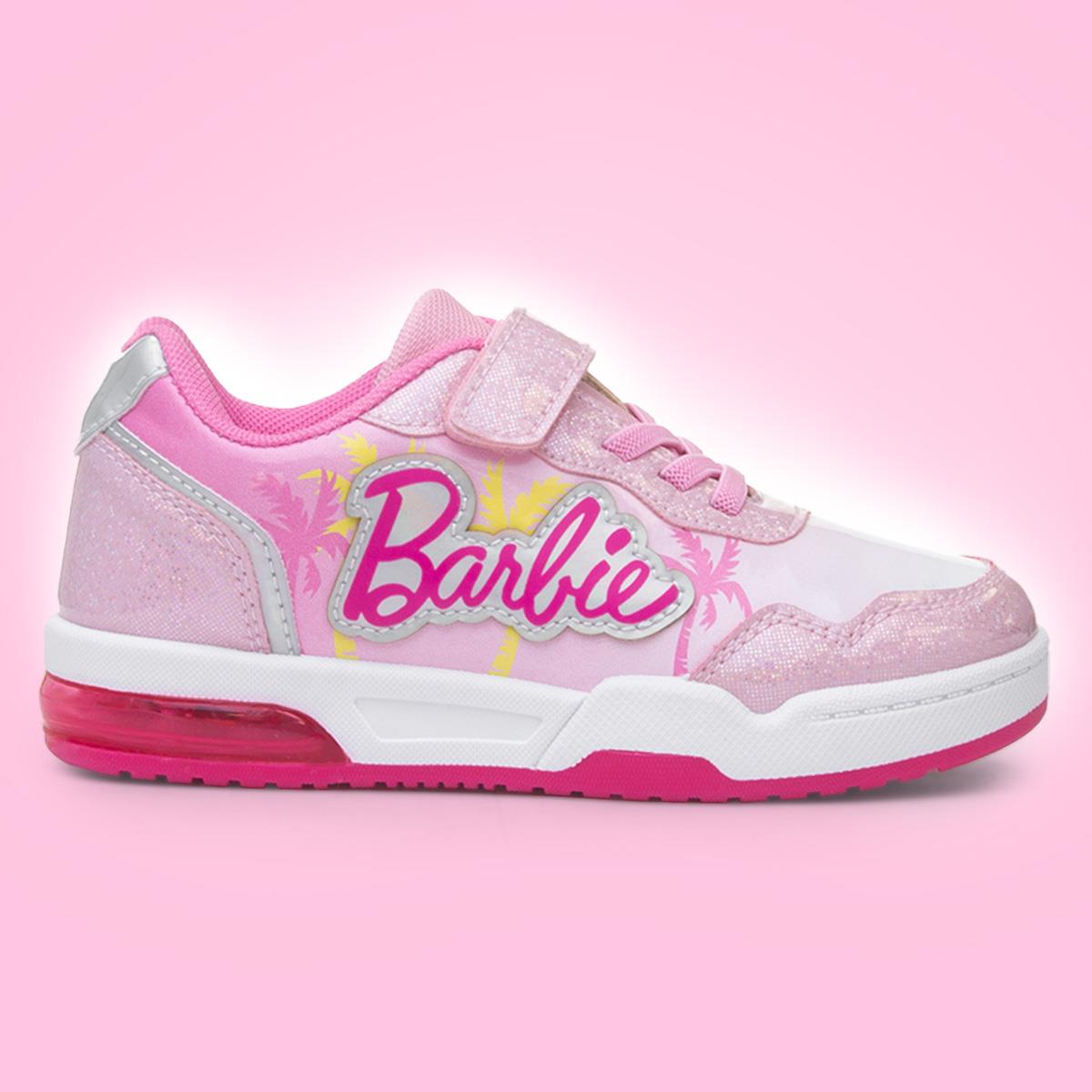 【pinkちゃんページ】 Barbie Kids Pink Iridescent Light Up Trainer-80736 | shoezone