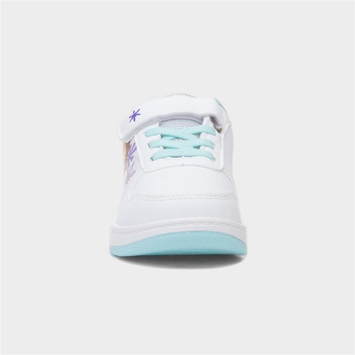 Kids White Easy Fasten Trainer
