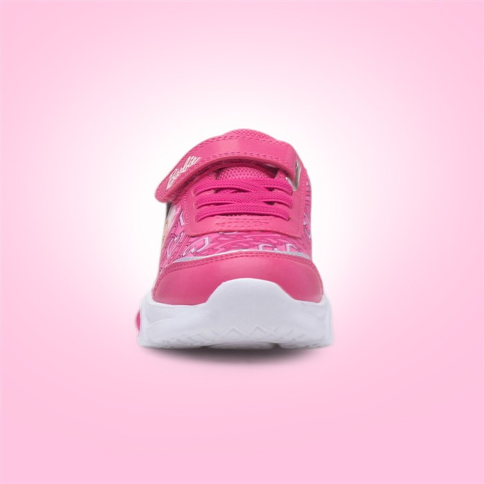 Kids Pink Light Up Easy Fasten Trainer