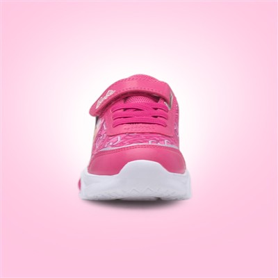 Kids Pink Light Up Easy Fasten Trainer