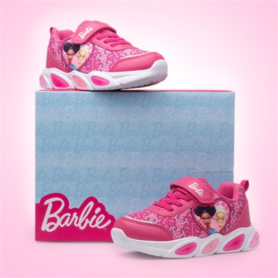 Kids Pink Light Up Easy Fasten Trainer