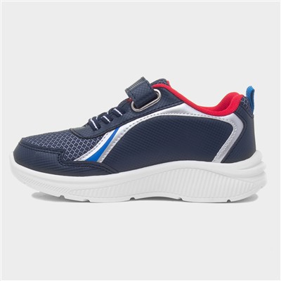 Kids Navy Light Up Trainers