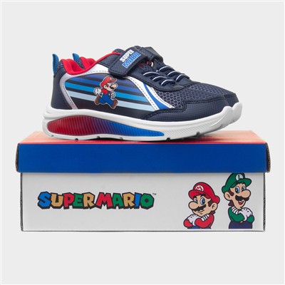 Kids Navy Light Up Trainers