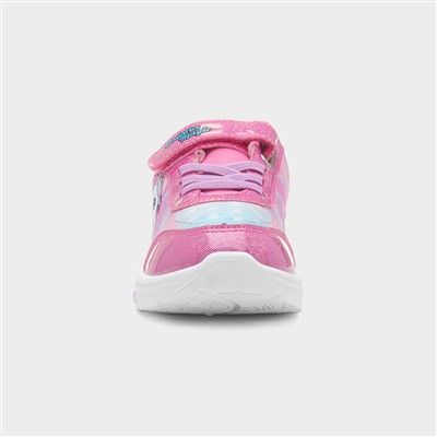Kids Fuchsia Light Up Trainers