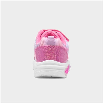 Kids Fuchsia Light Up Trainers