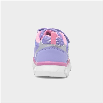 Kids Purple Light Up Mesh Trainer
