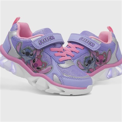 Kids Purple Light Up Mesh Trainer