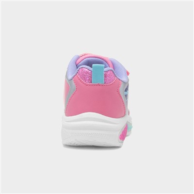 Kids Multi Light Up Easy Fasten Trainer