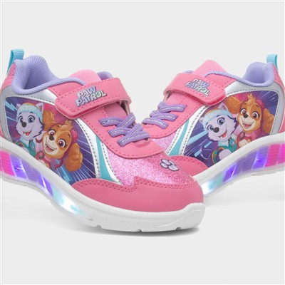 Kids Multi Light Up Easy Fasten Trainer