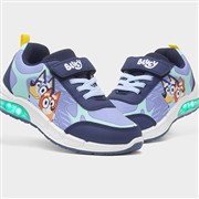 Bluey Kids Blue Light Up Easy Fasten Trainers (Click For Details)