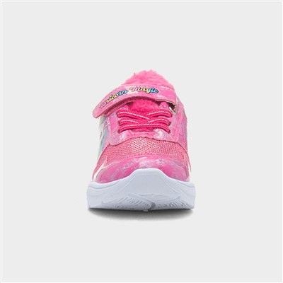 Kids Fuchsia Light Up Trainer
