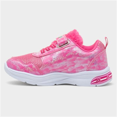 Kids Fuchsia Light Up Trainer
